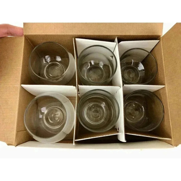 NIB 6 PC Mini Dessert Glass Serving Cups Assorted Size Gift Party Short - Picture 2 of 7